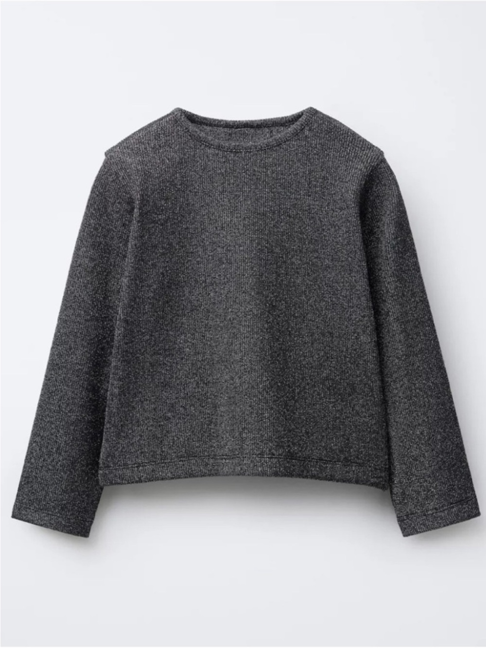 ZARA SPARKLY RIBBED T-SHIRT